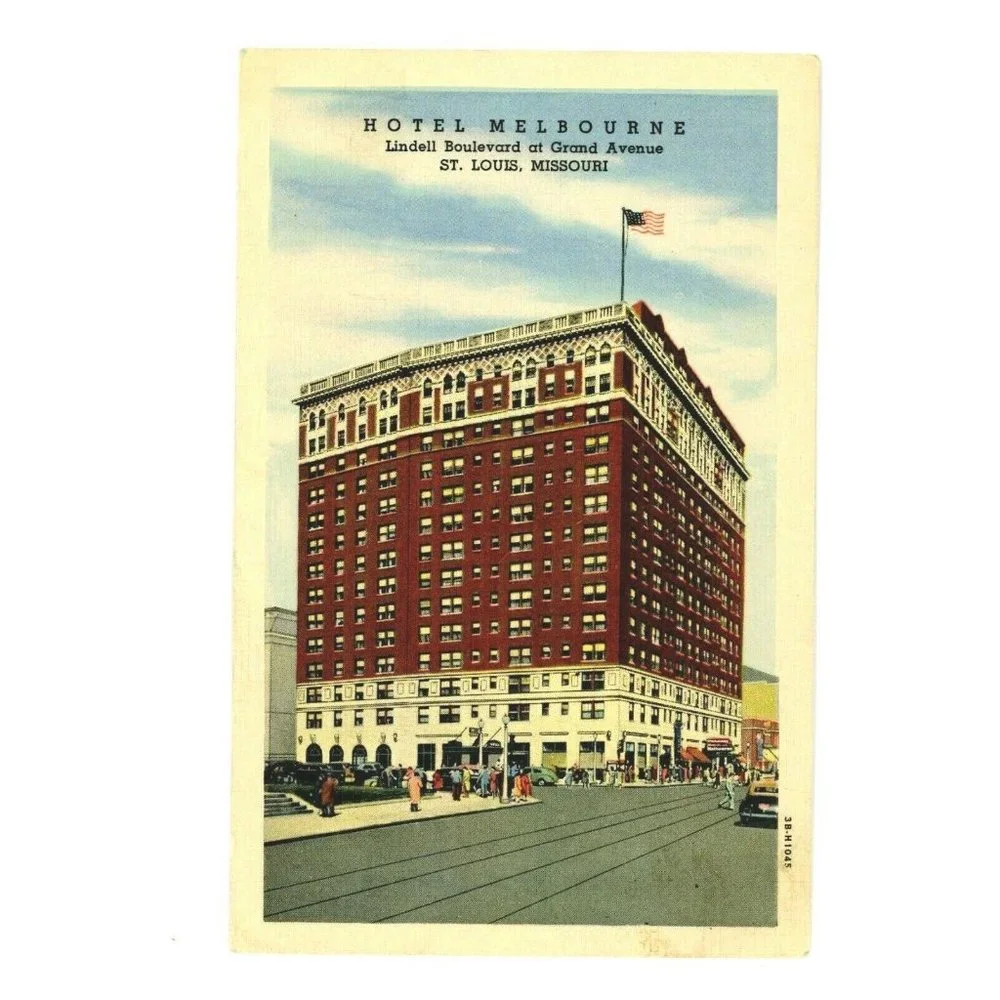 Vintage Postcard Hotel Melbourne St‎ Louis Missouri Travel States Unposted USA